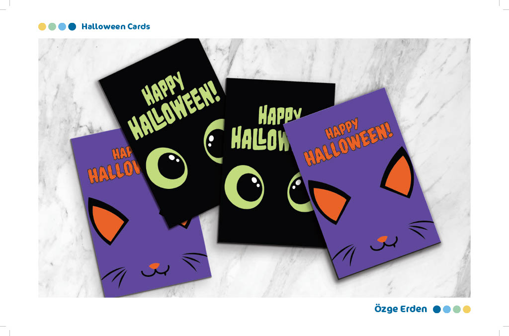 Ozge Erden - Halloween Cards